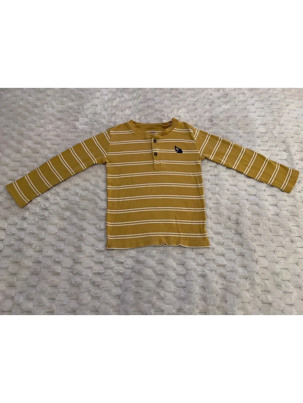 Carter’s Toddler Boy 2-Piece Striped Henley Top & Canvas Pant Set (3T)
